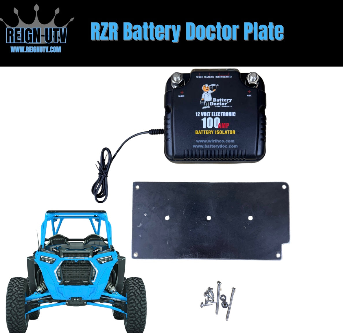 RZR Battery Doctor And Mounting Plate