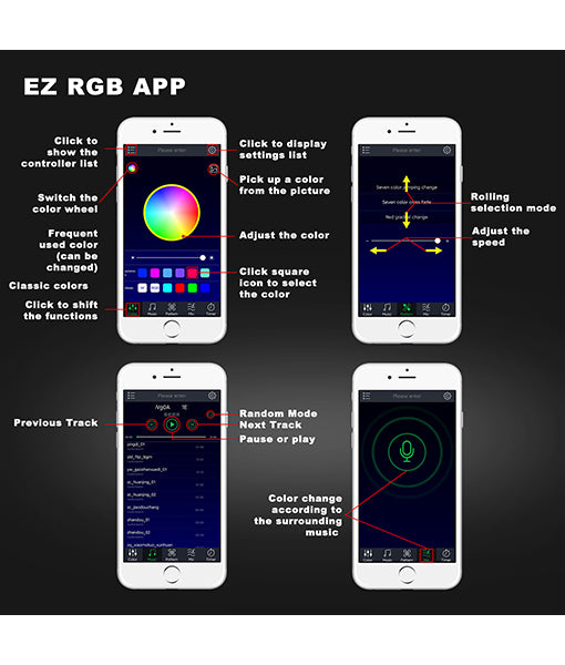 RECOIL Waterproof RGBW LED Rock Lights 4 Pods